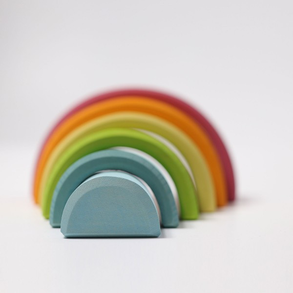 Grimm's Wooden Pastel Rainbow Medium - Grimm's Toys Canada - Ava's