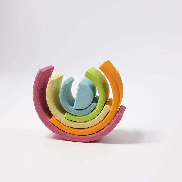 Grimm's Wooden Pastel Rainbow Medium - Grimm's Toys Canada - Ava's