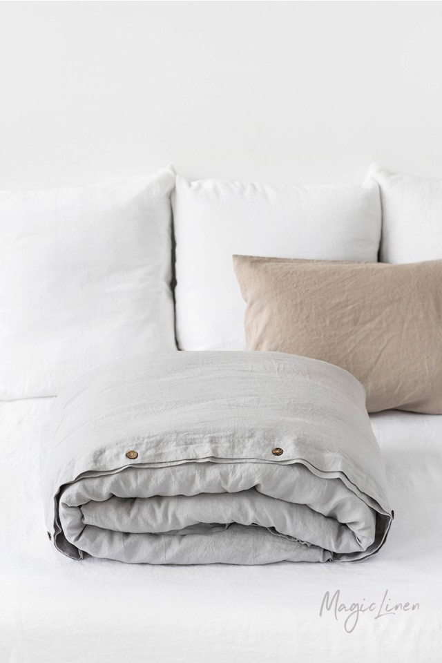 MagicLinen Duvet Cover Grey - Linen Bedding Canada - Ava's Appletree