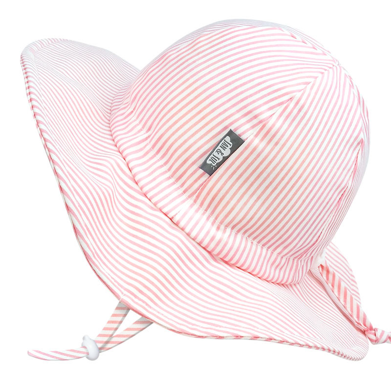 Jan Jul Floppy Cotton Sun Hat Pink Stripes