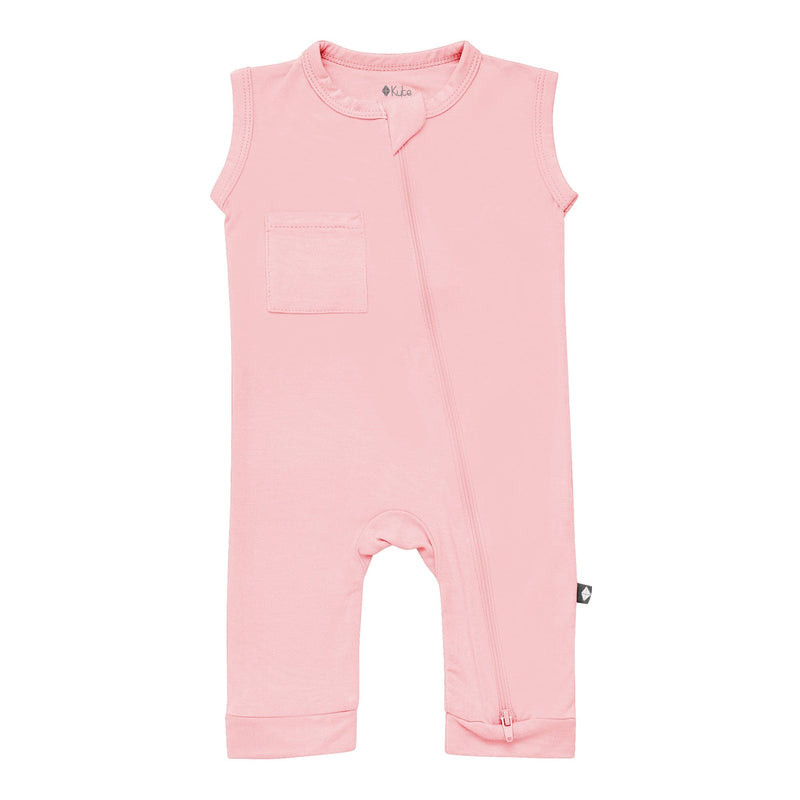 Kyte Baby Zippered Bamboo Sleeveless Romper in Crepe - Main Image