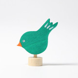 Pecking Bird Green - Grimm's Birthday Ring Decoration