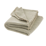 Disana Merino Wool Baby Blanket - Melange Grey/Natural