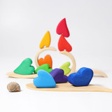 Grimm's Wooden Hearts Decoration - Rainbow