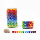 Grimm's 120 Small Wooden Beads - Rainbow (12 mm)