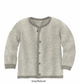 Disana Merino Wool Cardigan Grey/Natural