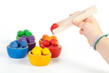 Grapat Coloured Bowls and Acorns with Tongs