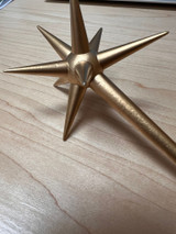 Advent Large Candle Holder Natural with Gold Star - Standing Angels (SECONDS)