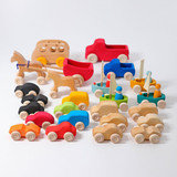 Grimm's Wooden Cars Natural - Set of 6