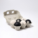 Grimm's 6 Wooden Balls - Monochrome 