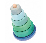 Grimm's Wobbly Stacking Tower - Blue/Green