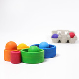 Grimm's Stacking Bowls - Rainbow (Blue Outside) (10350)