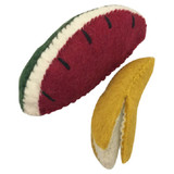 Papoose Felt Watermelon and Banana Set of 2