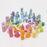 Grimm's Small Sorting Board with Rollers, Pastel - 12pcs 