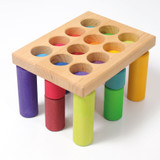 Grimm's Small Sorting Board with Rollers, Rainbow- 12pcs