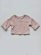 The Button Back Top - Antique Rose