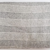 Alpaca and Merino Lambswool Blanket - Natural Stripe