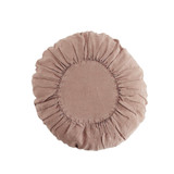Round Linen Cushion - Rose