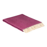 Merino Lambswool Supersoft Blanket - Beetroot Herringbone