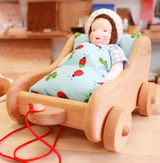 Glueckskaefer Pull-Along Doll Pram