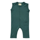 Kyte Baby Bamboo Sleeveless Romper in Emerald