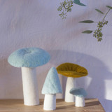 Wool Felt Morel Mushrooms