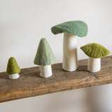 Wool Felt Morel Mushrooms