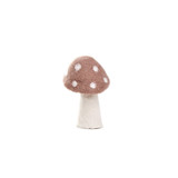 Wool Felt Dotty Mushrooms - Quartz Pink 