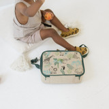 So Young Raw Linen Lunch Box - Safari Friends