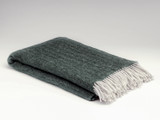 Pure Wool Blanket - Spruce Herringbone