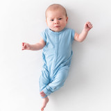 Kyte Baby Bamboo Sleeveless Romper in Stream