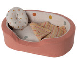 Maileg Dog Basket for Plush Dog - Coral