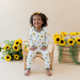 Kyte Baby Bamboo Long Sleeve Toddler Pajamas in Sunflower 