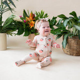 Kyte Baby Bamboo Zippered Footie in Peach