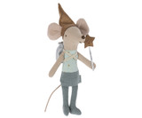 Maileg Tooth Fairy Big Brother Mouse with Tin - Blue