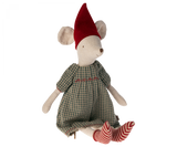 Maileg Christmas Mouse Girl with Dress - Medium