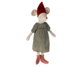 Maileg Christmas Mouse Girl with Dress - Medium