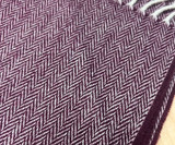 Merino Lambswool Scarf - Mulberry Herringbone