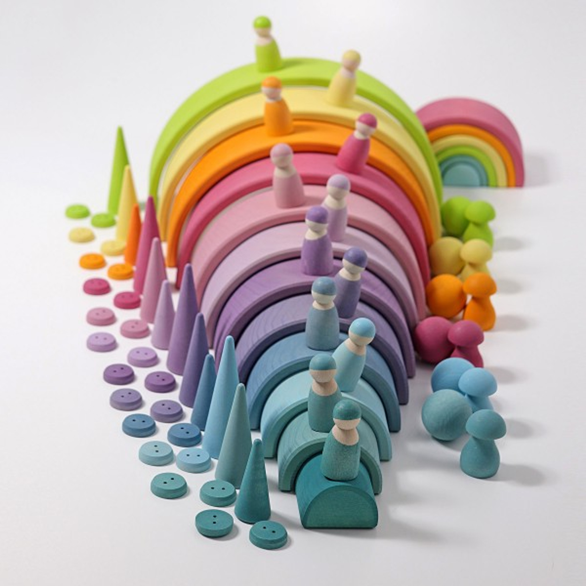 grimms 12 piece pastel rainbow