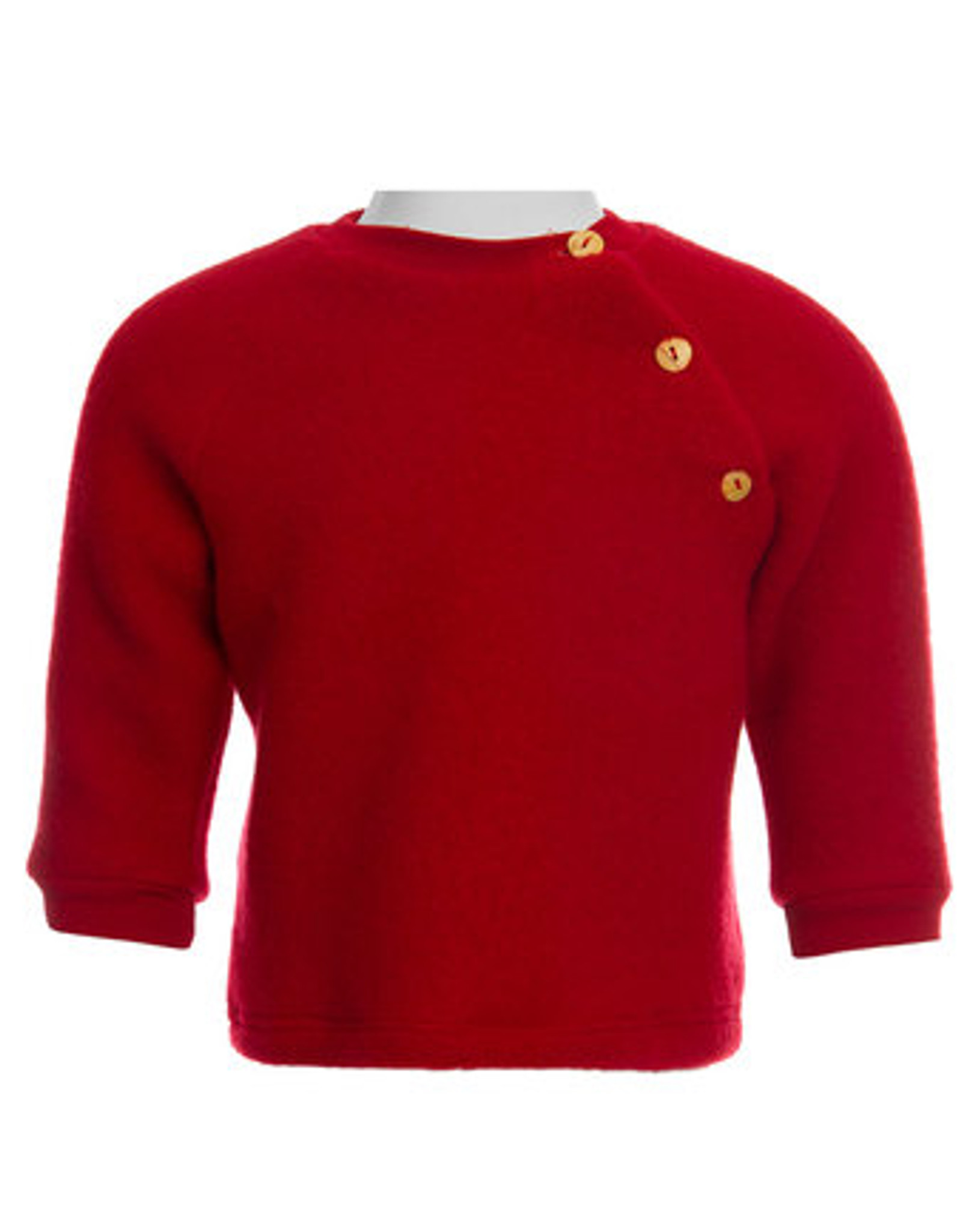 Engel Wool Fleece Raglan Sweater Red - Merino Wool Clothes for Babies -  Ava's Appletree