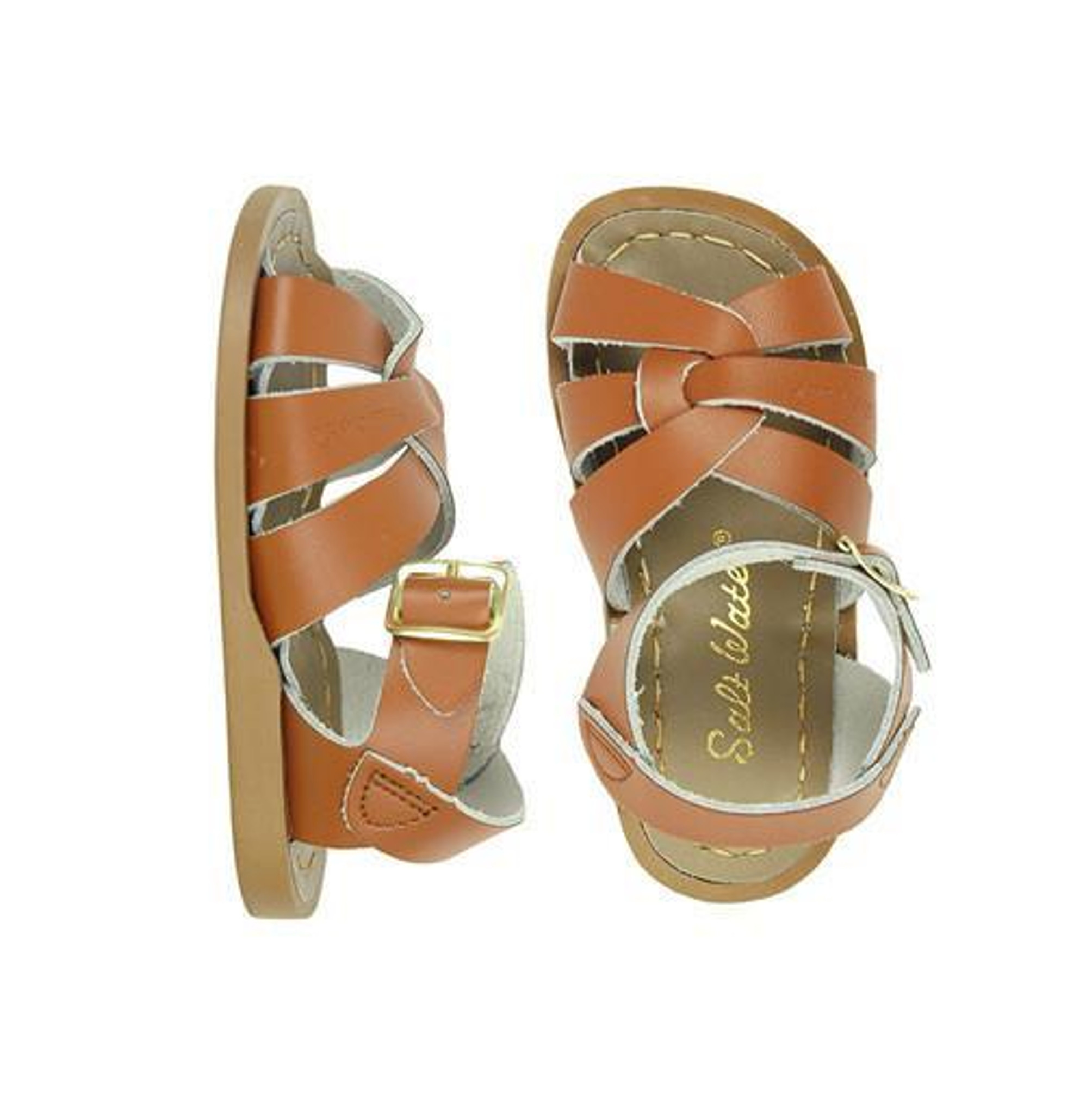 Women's Salt Water Sandals Slides Tan - Abby Sprouts Baby and Childrens  Store in Victoria BC Canada