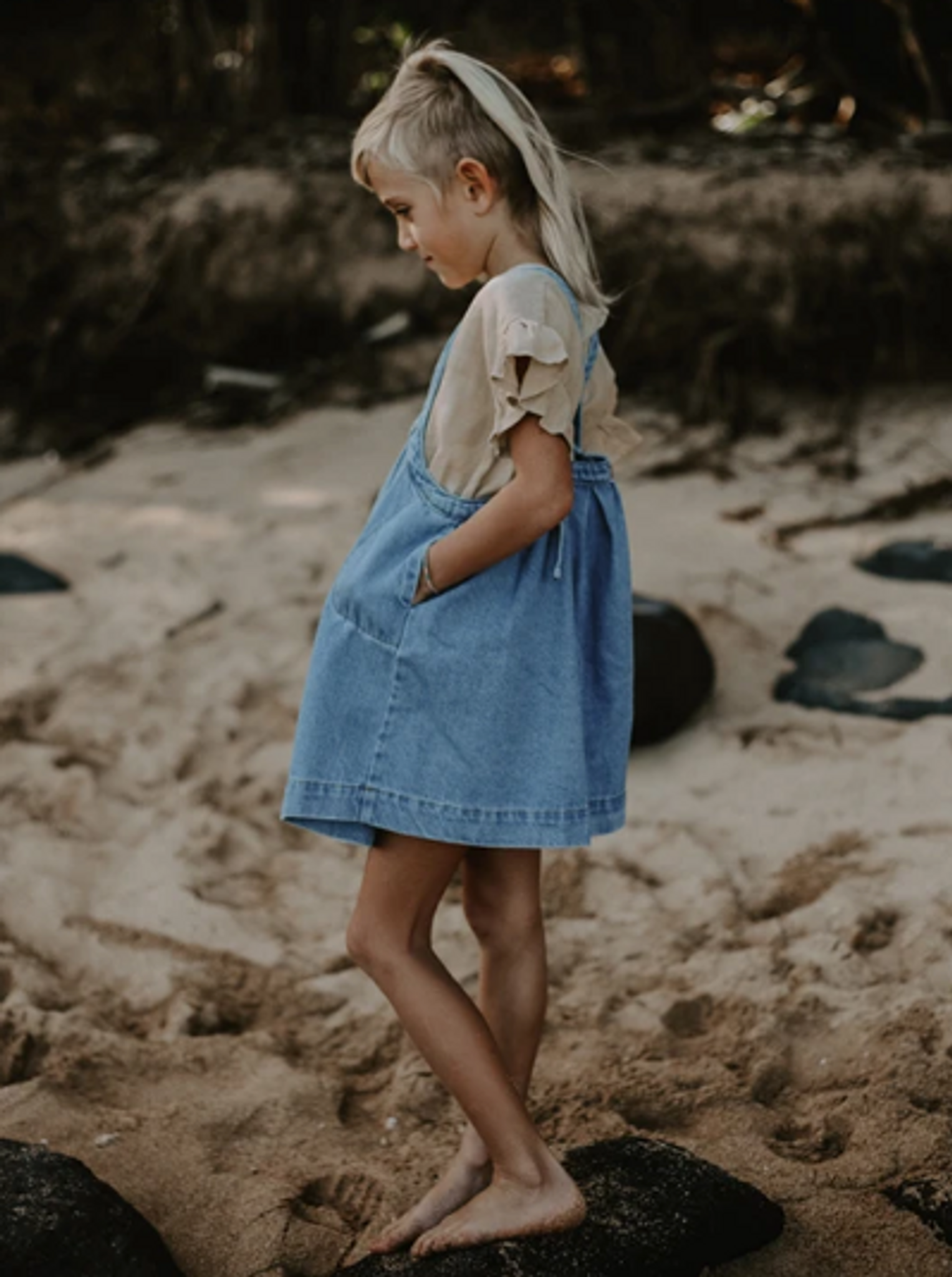 oversized pinafore dress