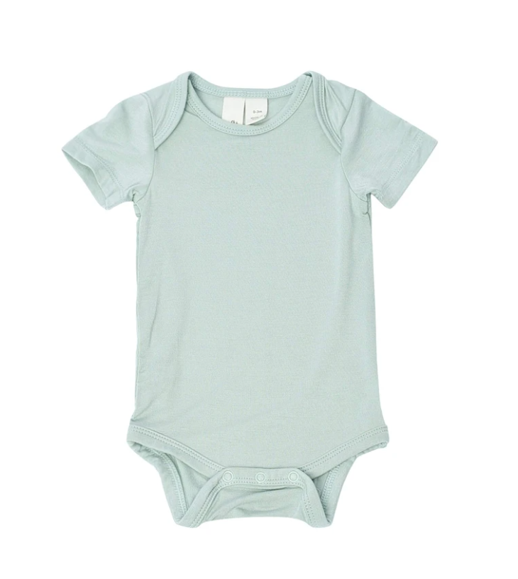 sage green baby romper