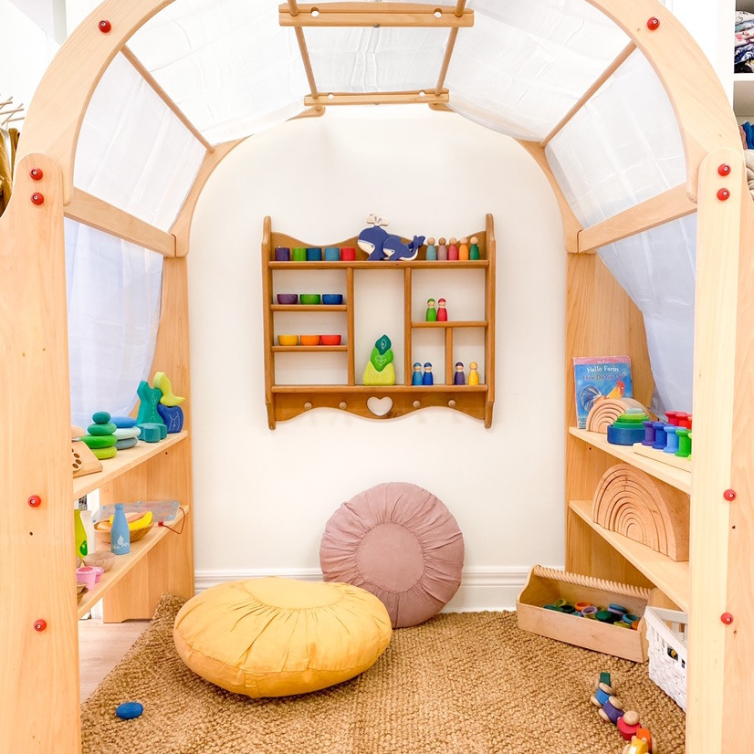 Round Linen Cushion Rose Scandinavian Linen Cushion Ava's Appletree