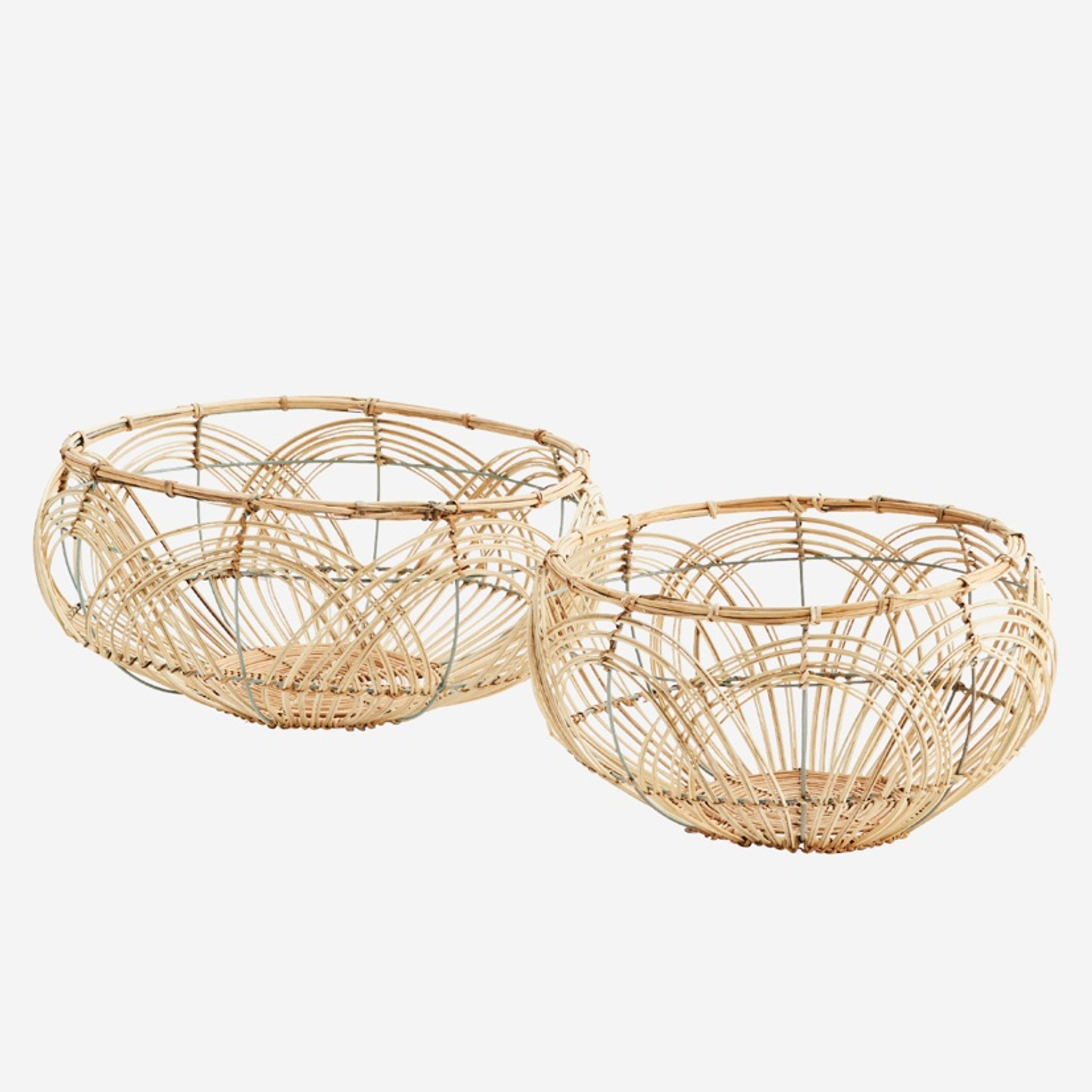 Round Rattan Basket - Scandinavian Home Decor - Ava's Appletree