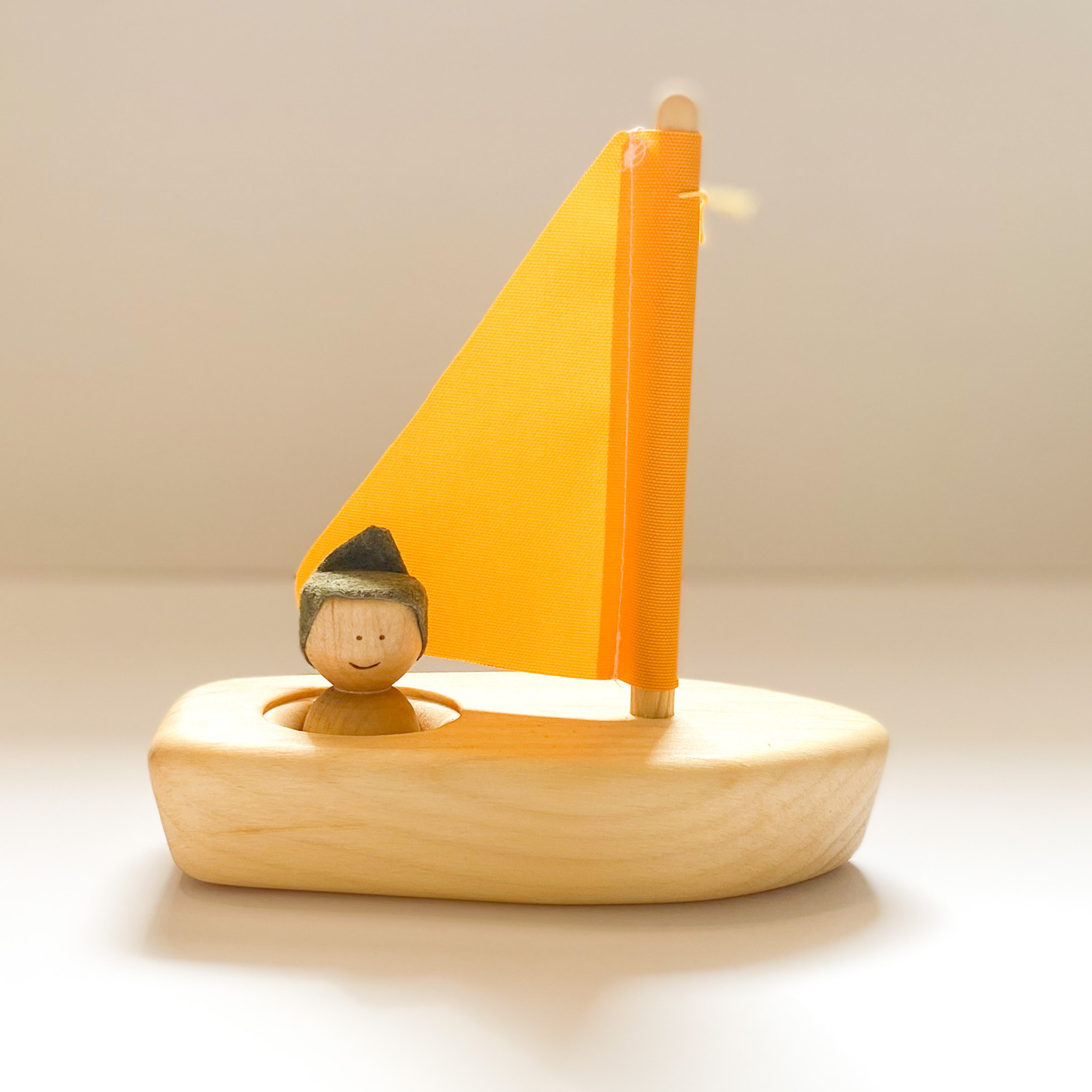 Natural Bathing Toys - Wooden Sail Boat - Ava's Appletree