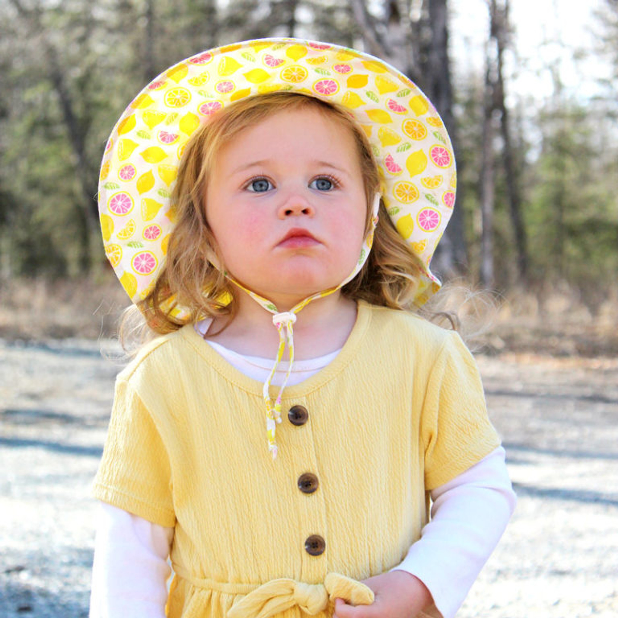 Jan & Jul Floppy Cotton Sun Hat - Lemons