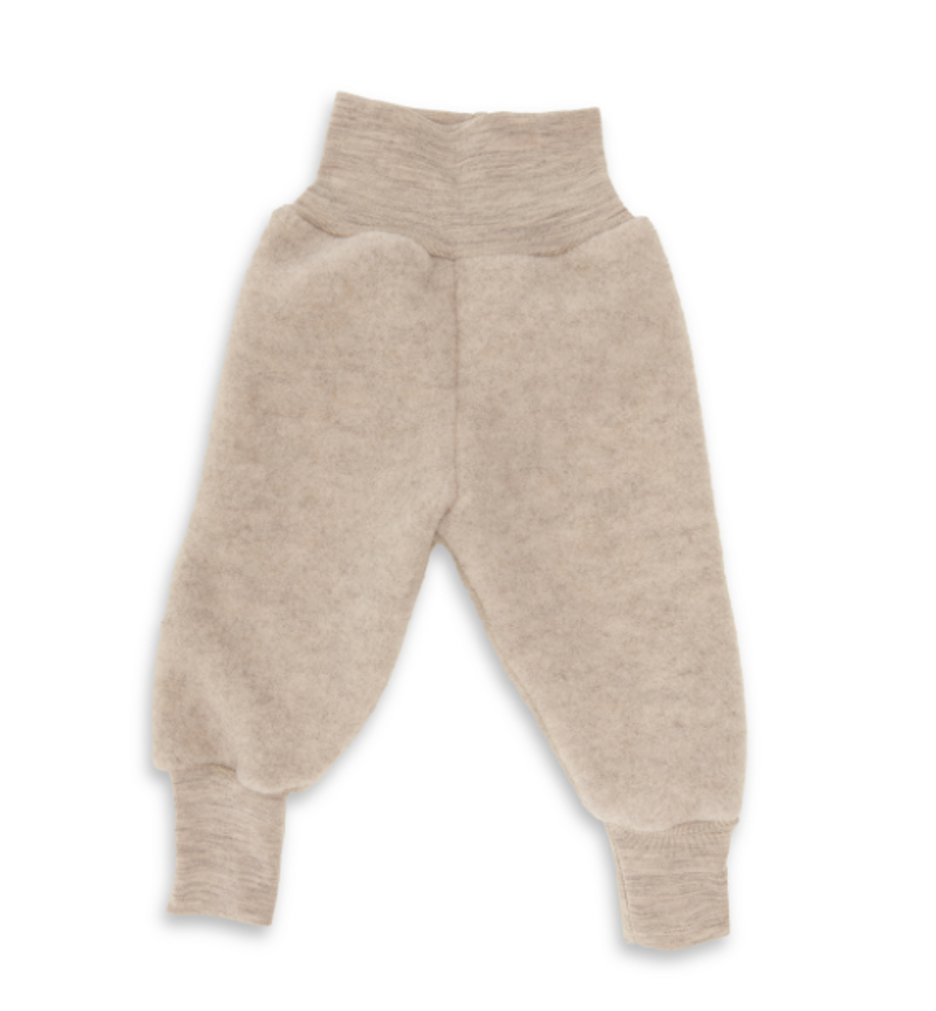 Engel Wool Fleece Baby Pants Sand Melange - Merino Wool Clothes for Babies  - Ava's Appletree