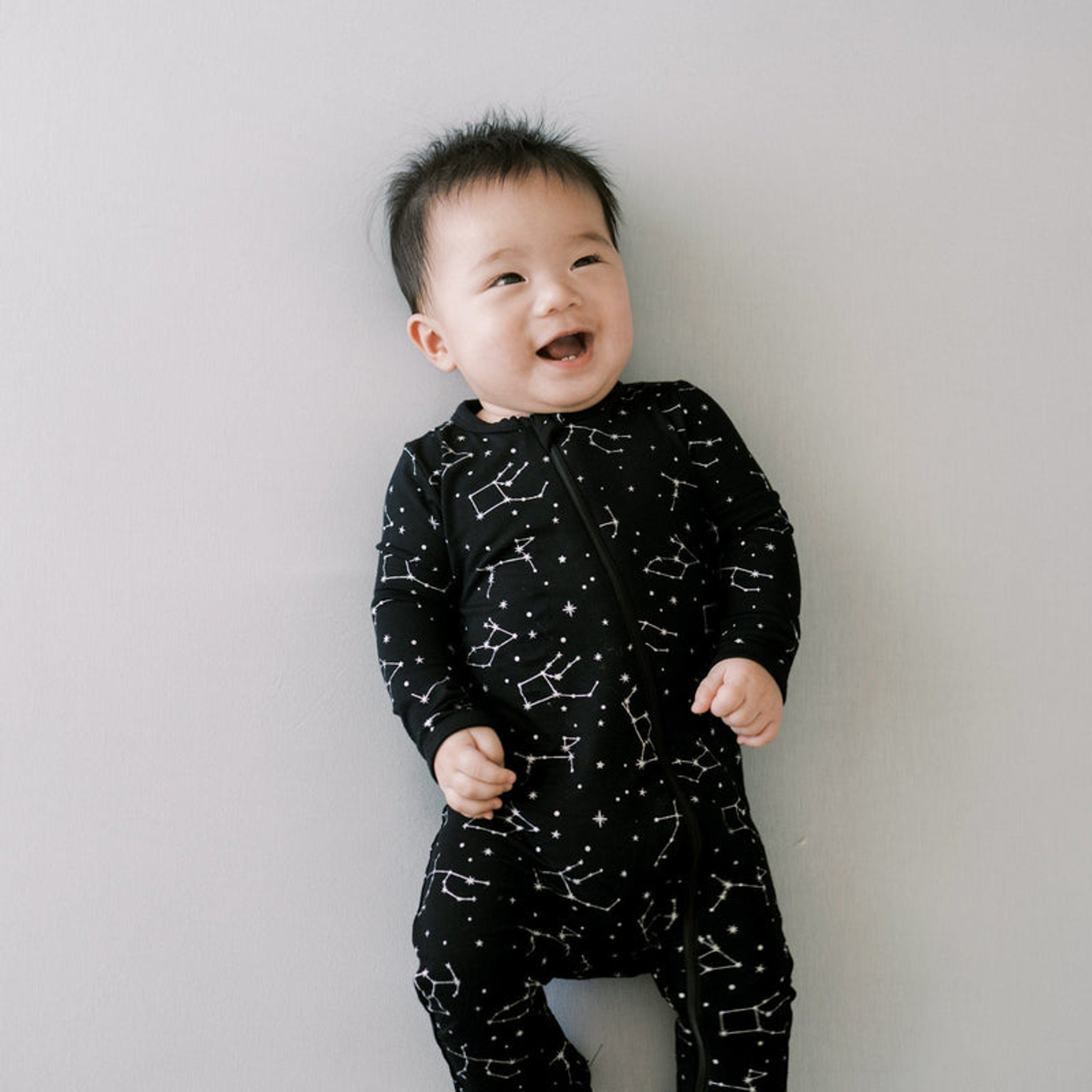 Kyte Baby Zippered Footie in Midnight Constellation - Kyte Baby Canada -  Bamboo Clothing for Babies - Ava's Appletree