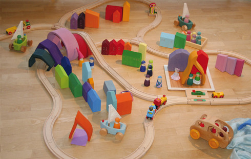 Grimm's Building Set Small Houses Grimm's Toys Canada Ava's Appletree